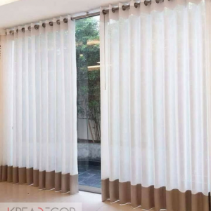 cortina en barra de acero con ojales de aluminio 5